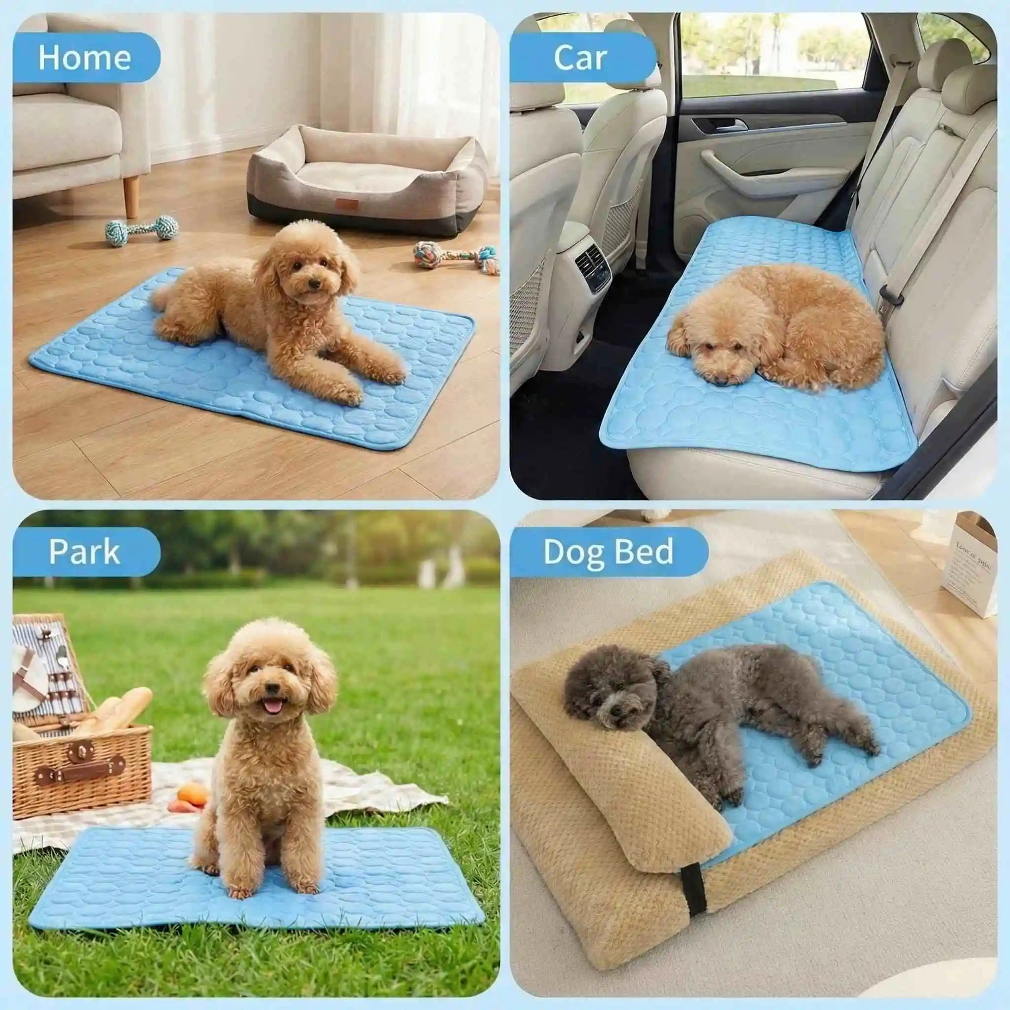Dog Cooling Ice Bed Mat Pet Summer Bed Cat Cold Bed Extra for All Size Puppy Supplies Pet Accessories Cat Washable Sofa Blanket
